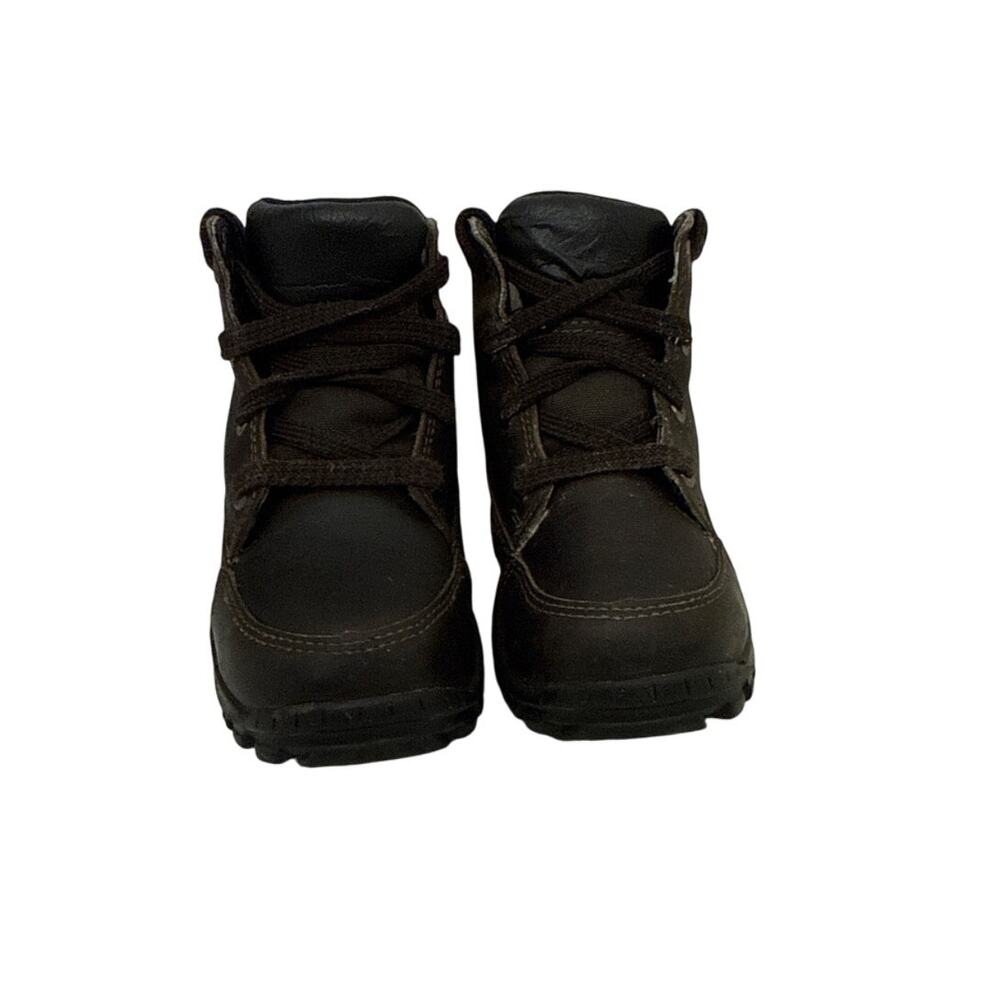 Timberland Shoes Brown Leather Side Zip Classic Work Boots Toddler Size 6 - Picture 3 of 4